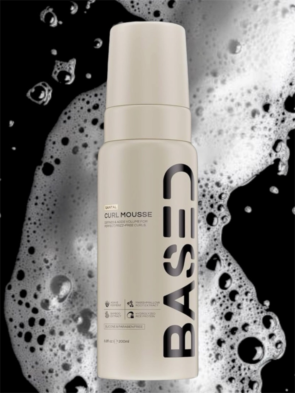 BASED BODYWORKS Curl Mousse 6.8oz Lightweight Hold Curly Hair NEW
